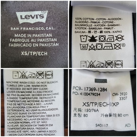 Levi's Women's Black Logo Perfect Short Sleeve Crew Neck Cotton T-Shirt Size XS - Picture 6 of 8